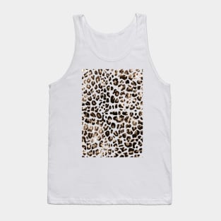 Brown textured leopard print Tank Top